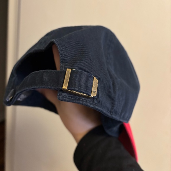 Atlanta Braves Hat Cap Strap Back Blue Red Plain Logo Baseball Adjustable - Picture 8 of 11